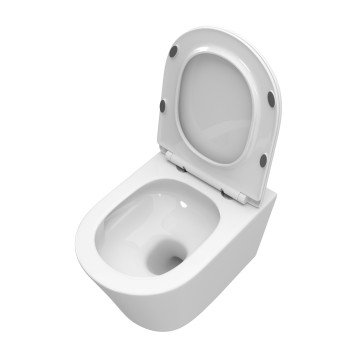 Унитаз подвесной безободковый с сиденьем и смывом TORNADO BelBagno TRE-TOR BB5180CH-TOR/SC
