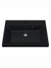 Раковина для ванной 80 см, Uperwood Classic Quartz, кварцевая, черная матовая, уголь