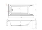 Акриловая ванна с каркасом Uperwood Infinity 180x80 см, белая