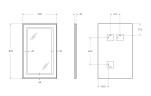 Зеркало BelBagno SPC-KRAFT-500-800-SENS-AL