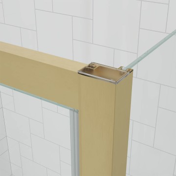 Боковая панель Veconi Ottimo SP G, 1000х1900 золото брашинг, стекло прозрачное