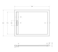 Поддон из искусственного мрамора CEZARES TRAY-AS-AH-120/90-30-NERO