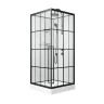 Душевая кабина Niagara Standart ST100/15QR/KL/BKT (100х100х225) низкий поддон(15см),черный,стекло прозрачное,3 места