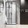 Душевая кабина Niagara Standart ST100/15QR/KL/BKT (100х100х225) низкий поддон(15см),черный,стекло прозрачное,3 места