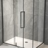 Душевой угол Veconi Rovigo RV-034B, 1200х700х1950 черный, стекло прозрачное