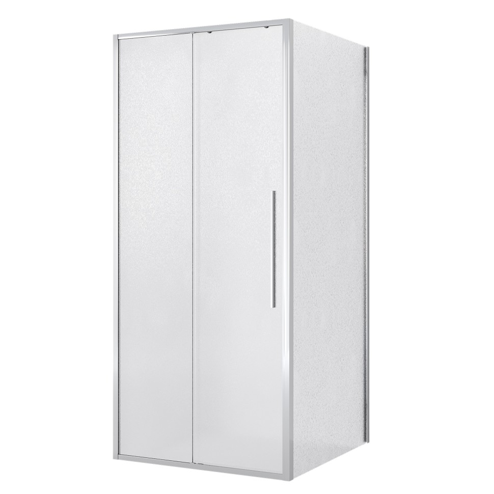 Душевое ограждение Niagara Nova NG-65-11CH-CH100-34 (110х100х195) прямоугольник,хром,дверь раздвижная,стекло шиншилла,2 места