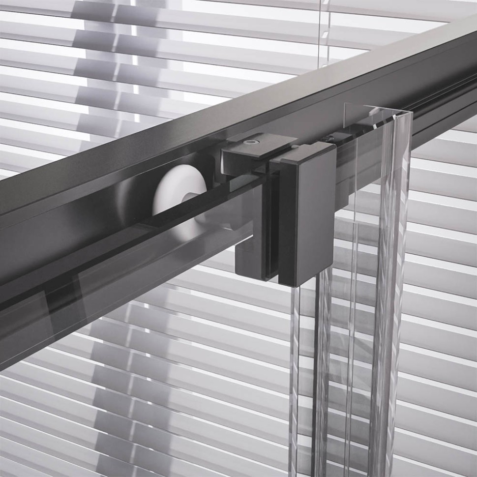 Душевой угол Veconi Premium Trento PTC-20GR, 1000Х800x2000, брашированный графит, стекло прозрачное