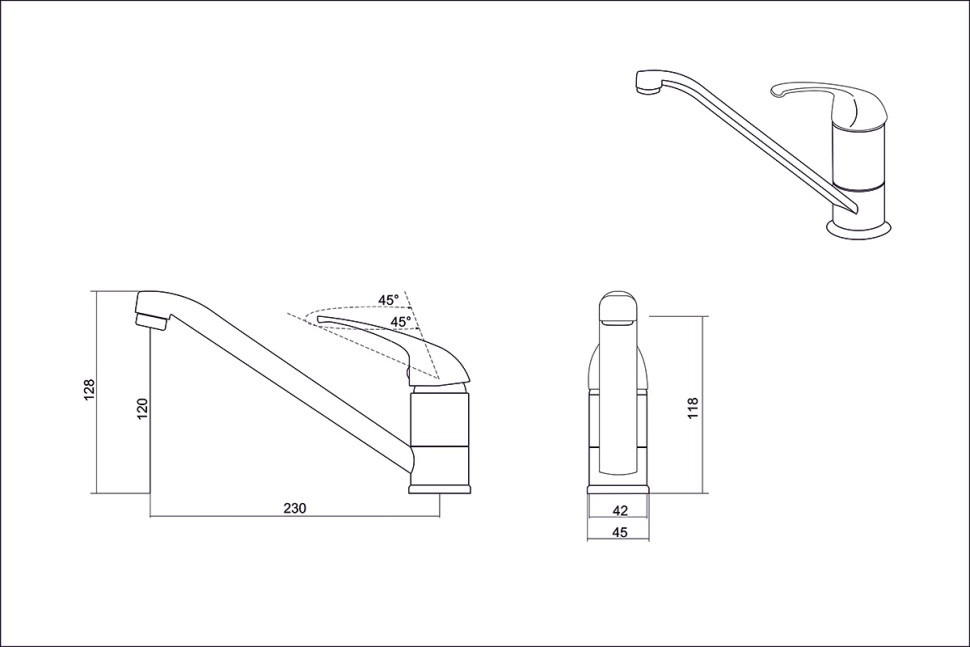 Смеситель EMAR EC-3009 3009.12 Оникс