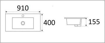 Умывальник CeramaLux 9393-90