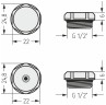 Спускной клапан с заглушкой d 25 мм (G 1/2" НР)