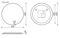 Зеркало для ванной комнаты SANCOS Sfera D600 c подсветкой , арт. SF600