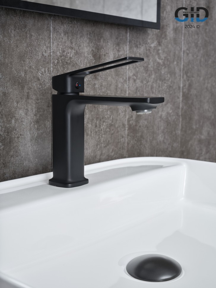 Смеситель для раковины Gid Niagara L057-BM-K L057BMK черный матовый