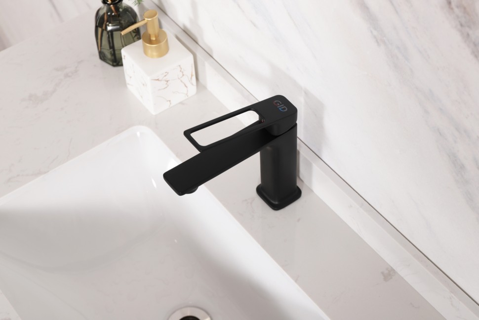 Смеситель для раковины Gid Niagara L057-BM-K L057BMK черный матовый