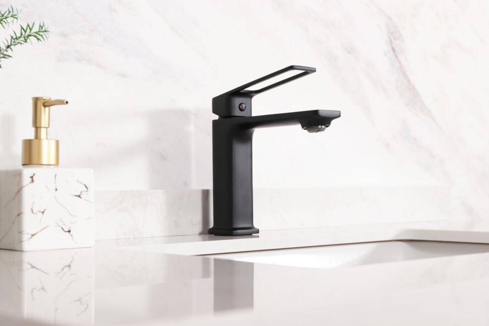 Смеситель для раковины Gid Niagara L057-BM-K L057BMK черный матовый