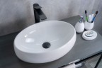 Раковина Gid N9030b 51115 накладная белая 48x34x15