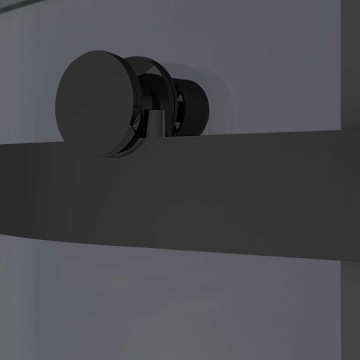 Душевая дверь Комо-Н (Como-N) VDS-4CN140CGB, 1400, черный, стекло тонированное