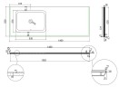 Столешница Vincea из кварца с интегрированной раковиной VWTB-4LX140QBG-L, левая, бежевый