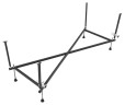 Акриловая ванна с каркасом Uperwood Next 165x70 см, белая