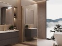Душевая перегородка Волк-Ин (Walk-In) VLSW-1H100MRG, 1000*2000, брашированное золото, стекло зеркальное