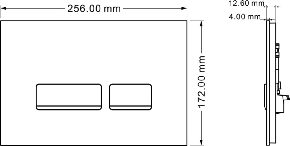 Комплект 2в1 IBERICA BLANCA инсталляция SILENCIO MINI, кнопка смыва CRYSTAL-R черный (IB.001M.2211)