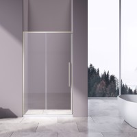 Душевая дверь Слим-Н (Slim-N) VDS-4SN140CLBN, 1400, брашированный никель, стекло прозрачное,