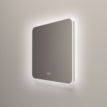 Зеркало LED VLM-3BE7007-2 700х700 c сенсорным выключателем и диммером, антизапотевание