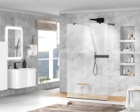 Душевая перегородка CEZARES LIBERTA-L-2-80-C-NERO