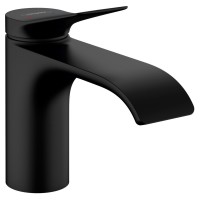 Смеситель для раковины Hansgrohe Vivenis со сливным гарнитуром, 75010670, черный матовый