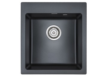 Мойка KANTE 45, IT-GRANIT, PM104651-BLM, черный металлик, 460х510 мм, Paulmark