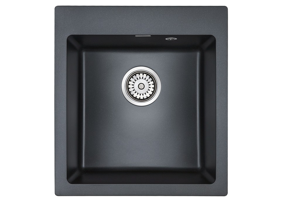 Мойка KANTE 45, IT-GRANIT, PM104651-BLM, черный металлик, 460х510 мм, Paulmark