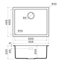 Кухонная мойка Omoikiri Yamakawa 55-U/I-GR Artceramic/leningrad grey