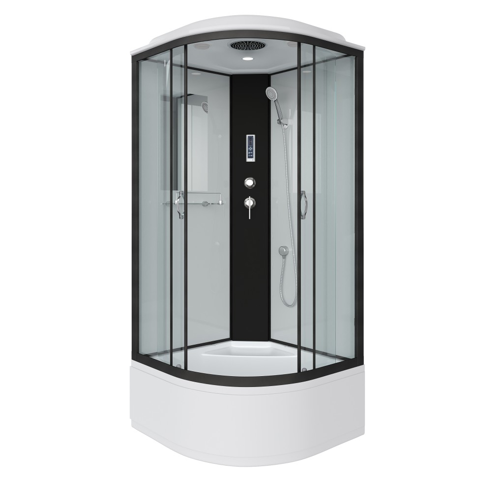 Душевая кабина Niagara Classic NG-6707-14P (80х80х215) высокий поддон(40см),черный,стекло прозрачное,4 места
