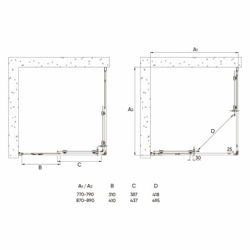 Душевой угол Veconi Rovigo RV-113B, 800x800x1850, черный, стекло прозрачное