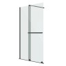 Душевая перегородка Niagara Nova NG-671-10BLACK (100х200) черный матовый,раздвижная,стекло прозрачное,1 место