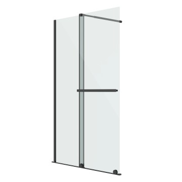Душевая перегородка Niagara Nova NG-671-10BLACK (100х200) черный матовый,раздвижная,стекло прозрачное,1 место