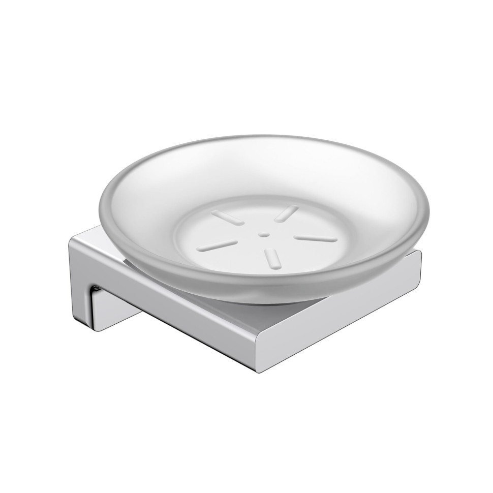 AQM7314CR Tivoli Мыльница латунь/матовое стекло, хром