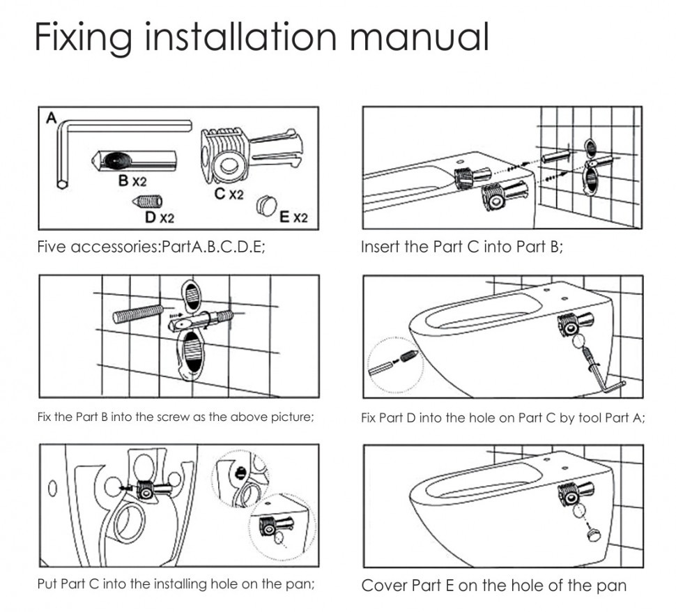 Унитаз подвесной CeramaLux 2196 -1