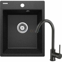 Гранитная мойка со смесителем, 1-чаша