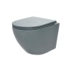 AQM2002MGR Унитаз подвесной с сиденьем SoftClose, технология смыва Rimless, скрыт.крепеж. Цвет серый