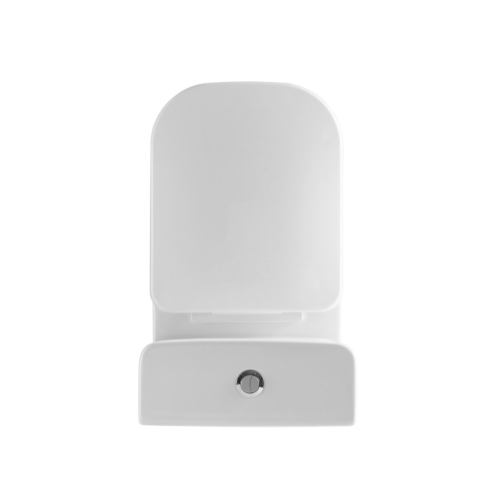 Унитаз-компакт Торнадо Сити (City) VT2-56T, цвет белый, ультратонкое сиденье микролифт, горизонтальный выпуск