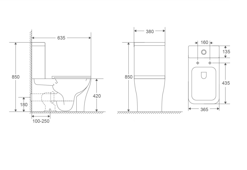 Унитаз-компакт Торнадо Сити (City) VT2-56T, цвет белый, ультратонкое сиденье микролифт, горизонтальный выпуск