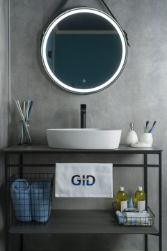 Раковина Gid N9386 51139 накладная белая 50x40x12