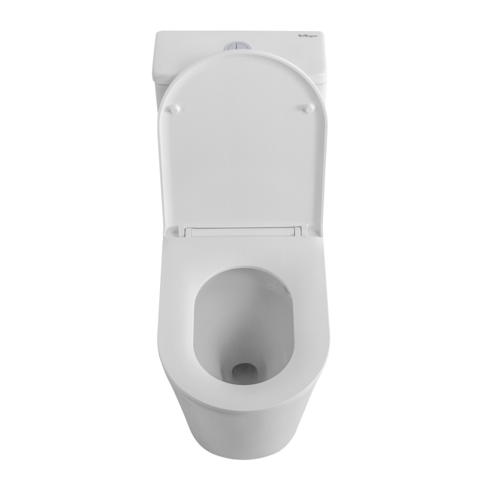 Унитаз-моноблок с сиденьем и смывом TORNADO BelBagno TRE-TOR BB673CP-MN-TOR/SC