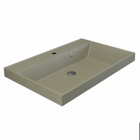 Раковина для ванной 80 см, Uperwood Classic Quartz, кварцевая, бежевая матовая, десерт