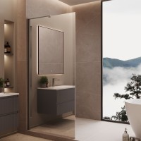 Душевая перегородка Волк-Ин (Walk-In) VLSW-1H100MRGM, 1000*2000, вороненая сталь, стекло зеркальное
