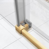 Душевой уголок Slim Soft VSR-1SS8011CLG, 1100*800, брашированное золото, стекло прозрачное