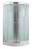 Timo Comfort T-8801 Fabric Glass душевая кабина 100*100*22+турецкая баня хамам+стульчик прозрачный