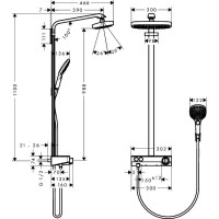 Душевая система Hansgrohe Raindance Select E хром, белый (27126400)