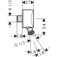 Шланговые подсоединения Hansgrohe FixFit 27506000