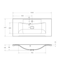 Раковина из литьевого мрамора BelBagno BB1000/445-LV-MR-PR